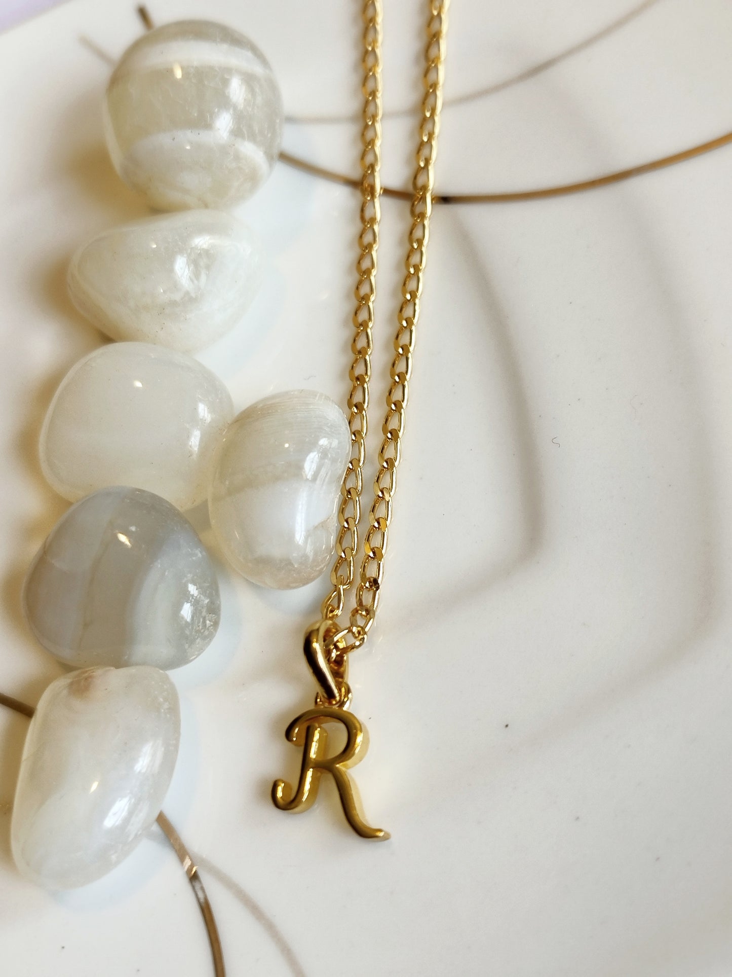 "R" Name Initial Necklace