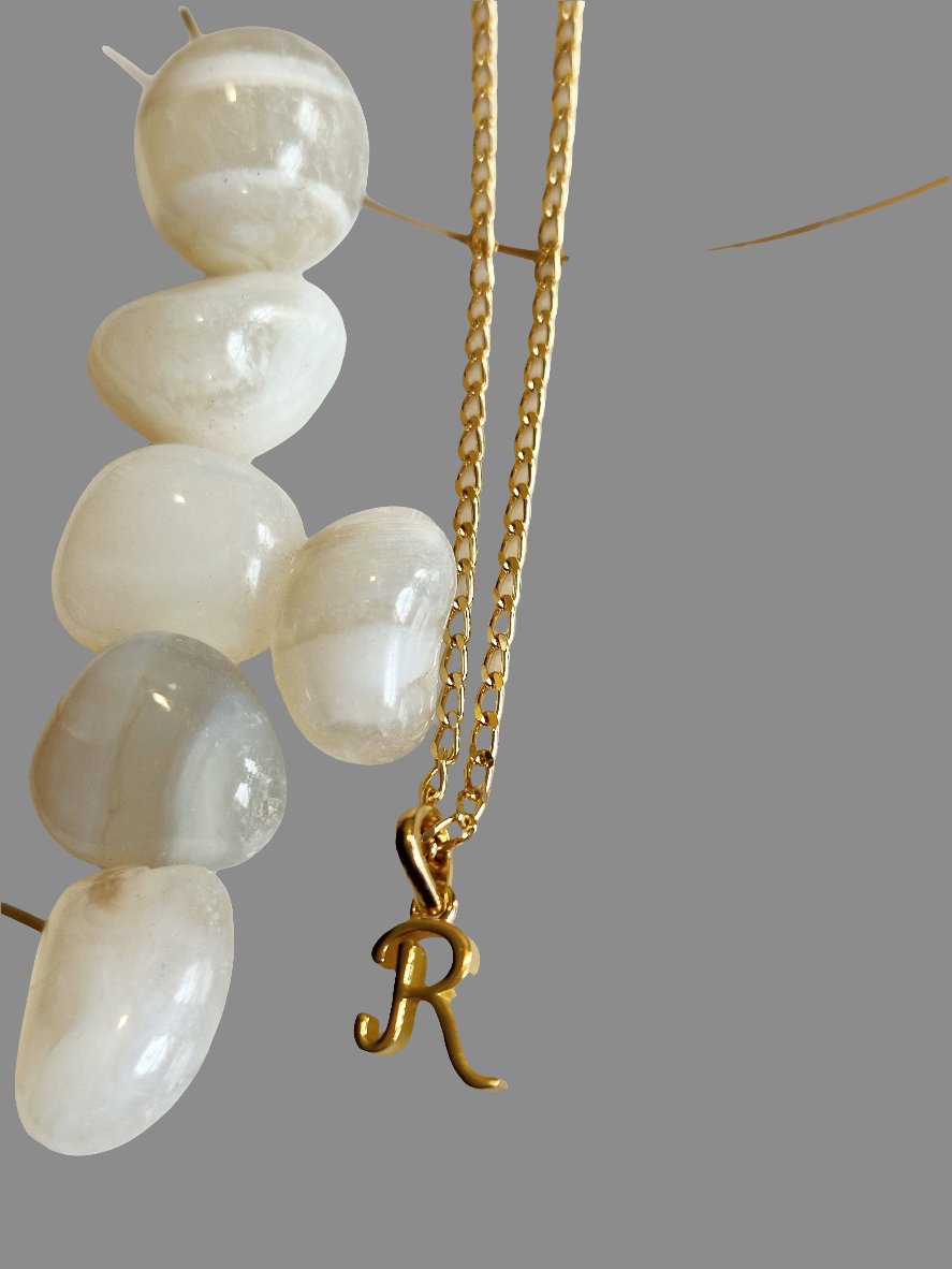 "R" Name Initial Necklace