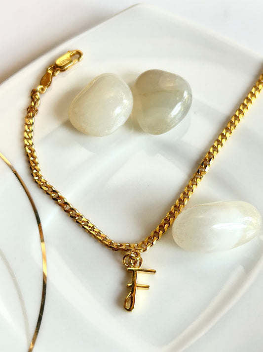 "F" Initial Bracelet