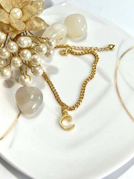 "C" Initial Bracelet