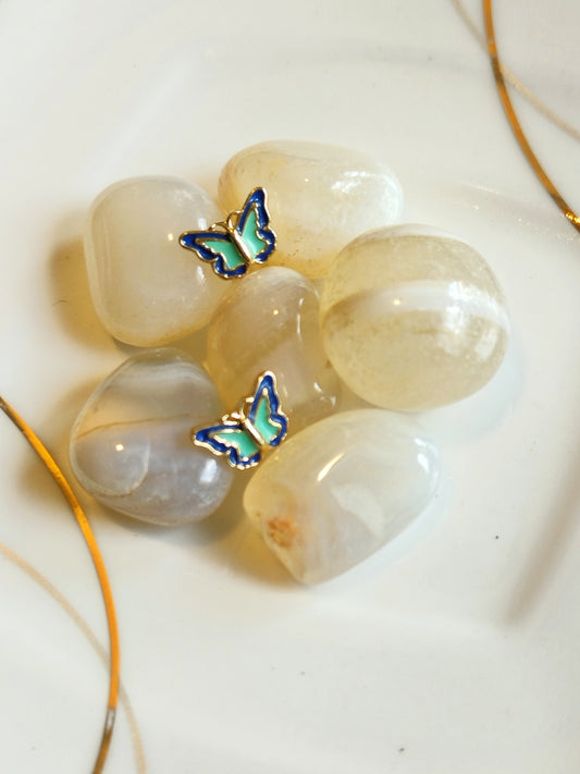 Blue Butterfly Ear stud