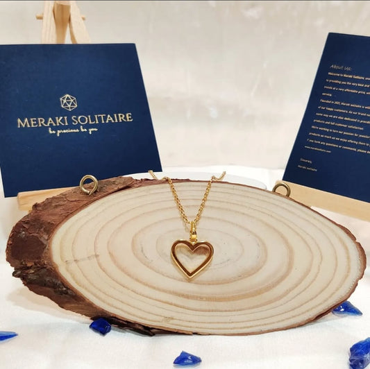 Meraki Solitaire Heart Pendant Necklace
