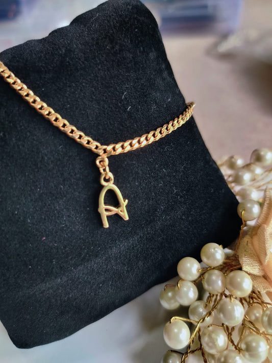 "A" Name Initial Bracelet